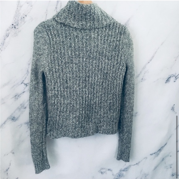 Wool Blend Chunky Knit Sweater Grey - Picture 3 of 3